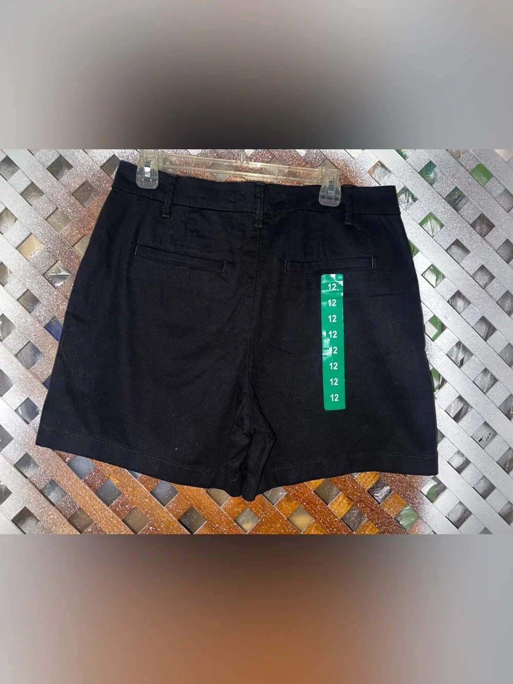 NWT Gloria Vanderbilt Women's Black Casual Shorts size 12